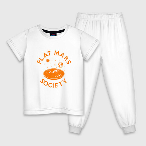Детская пижама Flat Mars Society / Белый – фото 1