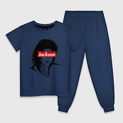 Пижама хлопковая детская Michael Jackson Supreme, цвет: тёмно-синий