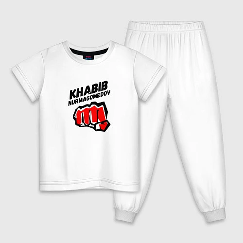 Детская пижама Khabib Fighter / Белый – фото 1