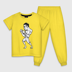 Пижама хлопковая детская Tony Ferguson art, цвет: желтый