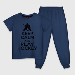 Детская пижама Keep Calm & Play Hockey