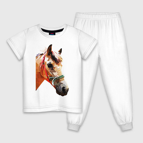 Детская пижама Лошадь / Белый – фото 1