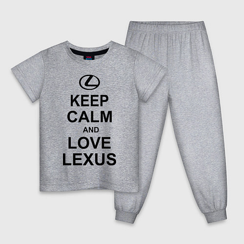 Детская пижама Keep Calm & Love Lexus / Меланж – фото 1