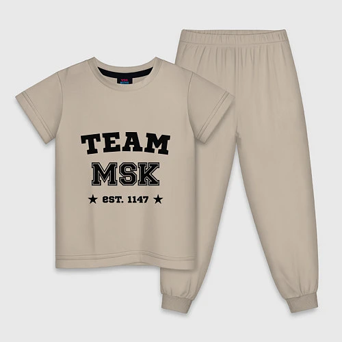 Детская пижама Team MSK est. 1147 / Миндальный – фото 1