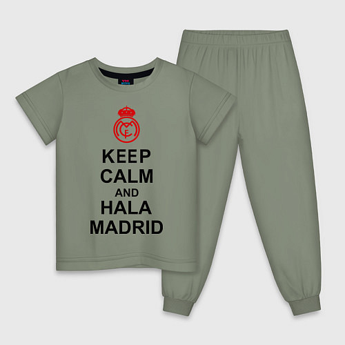 Детская пижама Keep Calm & Hala Madrid / Авокадо – фото 1