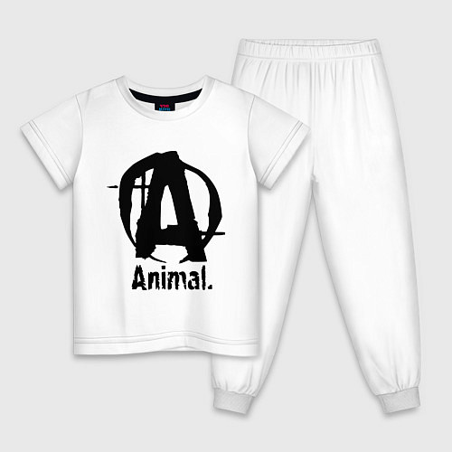 Детская пижама Animal Logo / Белый – фото 1