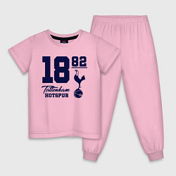 Пижама хлопковая детская FC Tottenham 1882 цвета светло-розовый — фото 1