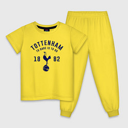 Пижама хлопковая детская FC Tottenham 1882, цвет: желтый