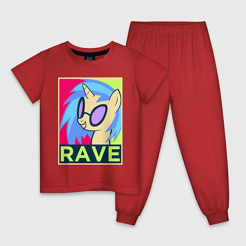 Детская пижама DJ Pon-3 RAVE / Красный – фото 1