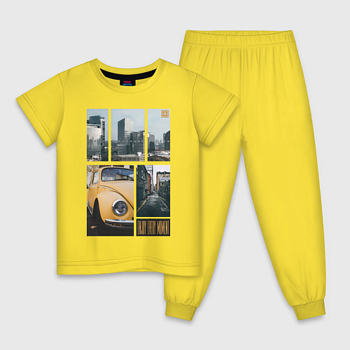 Детская пижама Enjoy every moment / Желтый – фото 1