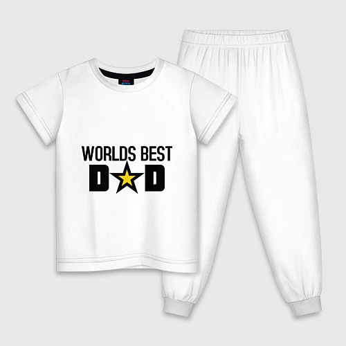 Детская пижама Worlds Best Dad / Белый – фото 1