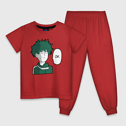 Пижама хлопковая детская Hero, цвет: красный