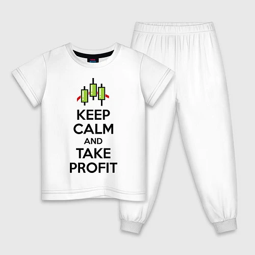 Детская пижама Keep Calm & Take profit / Белый – фото 1