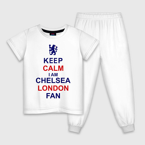 Детская пижама Keep Calm & Chelsea London fan / Белый – фото 1
