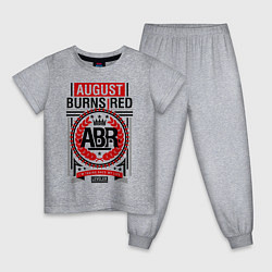 Пижама хлопковая детская August Burns Red, цвет: меланж