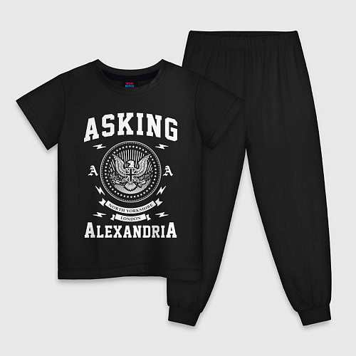 Детская пижама Asking Alexandria: USA / Черный – фото 1