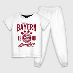 Пижама хлопковая детская Bayern Munchen 1900, цвет: белый