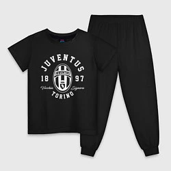 Пижама хлопковая детская Juventus 1897: Torino, цвет: черный