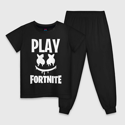 Детская пижама Marshmello: Play Fortnite / Черный – фото 1