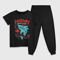Пижама хлопковая детская Parkway Drive: Unbreakable цвета черный — фото 1