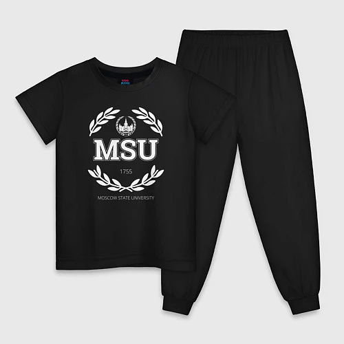 Детская пижама MSU / Черный – фото 1