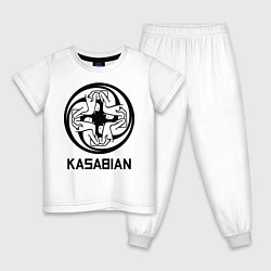 Пижама хлопковая детская Kasabian: Symbol, цвет: белый