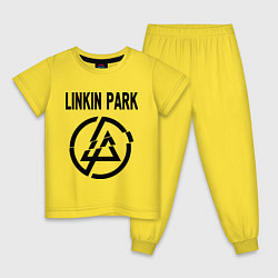 Пижама хлопковая детская Linkin Park, цвет: желтый