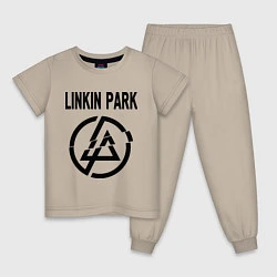 Пижама хлопковая детская Linkin Park, цвет: миндальный