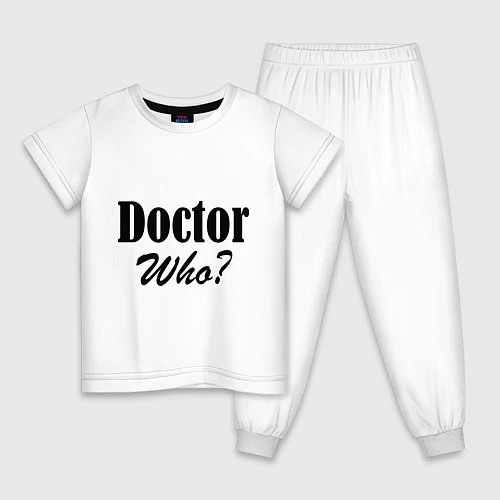 Детская пижама Doctor Who? / Белый – фото 1