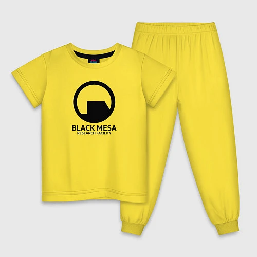Детская пижама Black Mesa: Research Facility / Желтый – фото 1