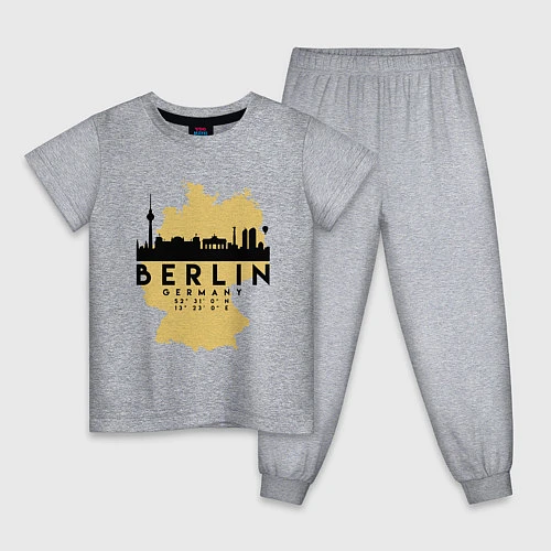 Детская пижама Берлин - Германия / Меланж – фото 1