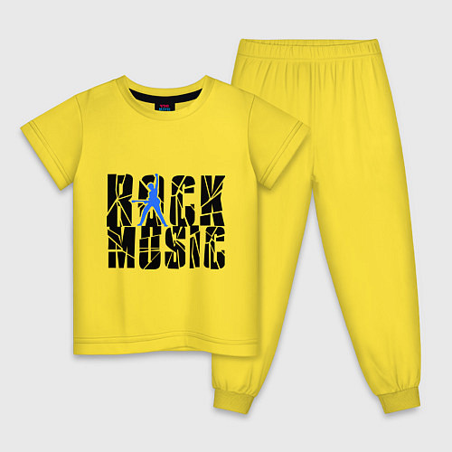 Детская пижама Rock music / Желтый – фото 1