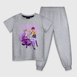 Пижама хлопковая детская No Game No Life, цвет: меланж