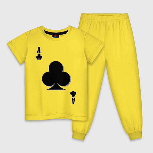 Детская пижама Крестовый туз / Желтый – фото 1