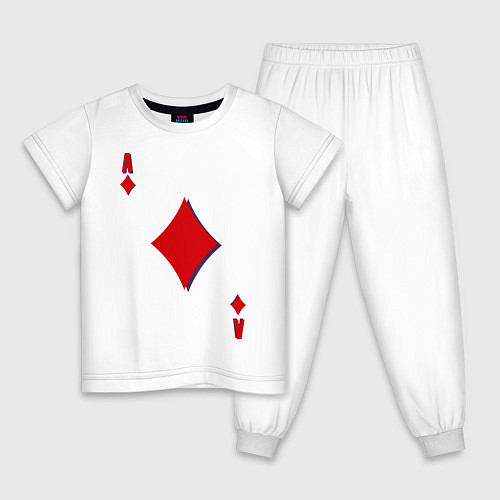 Детская пижама Бубновый туз / Белый – фото 1