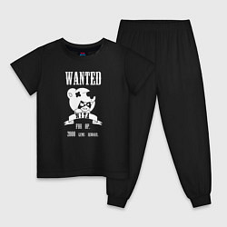 Пижама хлопковая детская Wanted Nita, цвет: черный