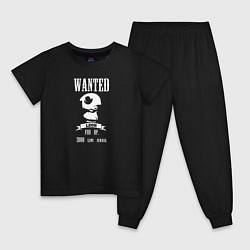 Пижама хлопковая детская Leon Wanted, цвет: черный