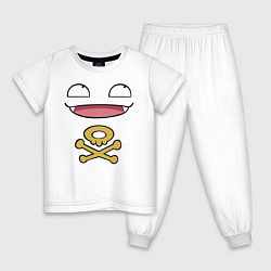 Пижама хлопковая детская Коффинг, цвет: белый