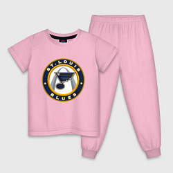 Пижама хлопковая детская St Louis Blues, цвет: светло-розовый