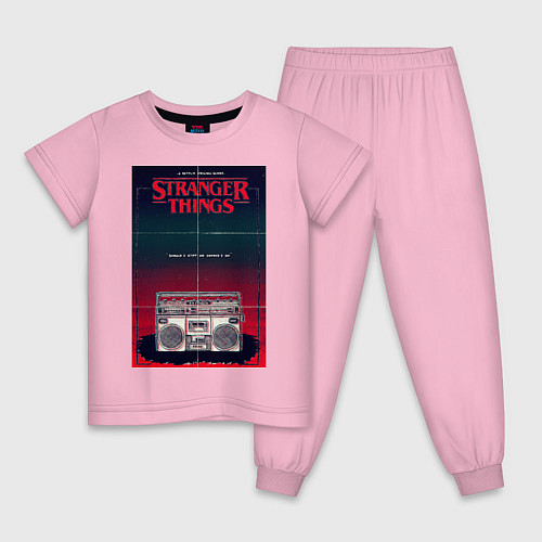 Детская пижама Название и магнитофон / Светло-розовый – фото 1