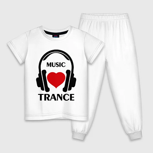 Детская пижама Trance Music is Love / Белый – фото 1