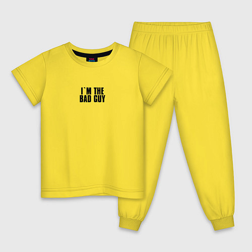 Детская пижама I'm The Bad Guy / Желтый – фото 1