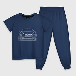 Пижама хлопковая детская BMW, цвет: тёмно-синий