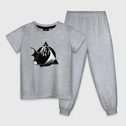 Пижама хлопковая детская Batman, цвет: меланж