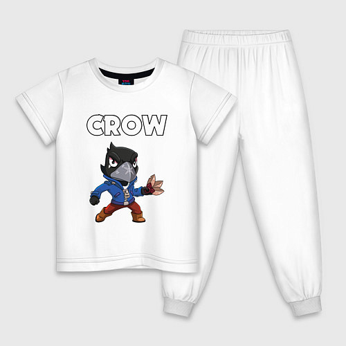 Детская пижама BRAWL STARS CROW / Белый – фото 1