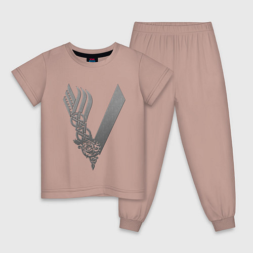 Детская пижама Vikings / Пыльно-розовый – фото 1