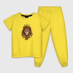 Пижама хлопковая детская Король Лев, цвет: желтый