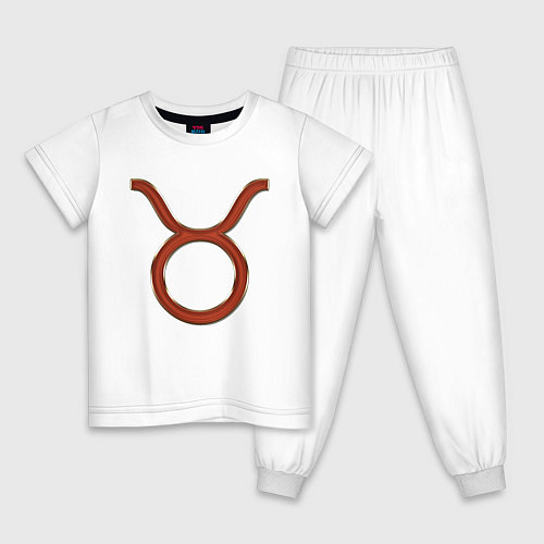 Детская пижама Телец Taurus / Белый – фото 1