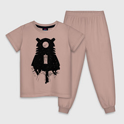 Пижама хлопковая детская Доктор Кто, цвет: пыльно-розовый