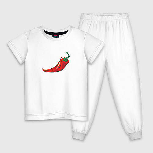Детская пижама Перец Чили / Белый – фото 1